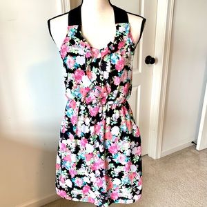 XHILARATION Textured Racer Back Floral Dress—SZ. S